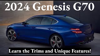 2024 Genesis G70 Trims Key Features and More [upl. by Sairacaz]