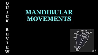 MANDIBULAR MOVEMENTS [upl. by Nnaeel3]