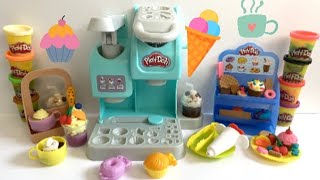 PlayDoh Ice Cream amp Dessert Play Set Lets Create Cupcakes Ice Creams Drinks and Learn Colours [upl. by Yancey148]