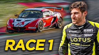 My FIRST RACE with Lotus Elise  Mugello R01 Race 1 [upl. by Enomed998]