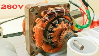 I made 260 volt free electricity generator using armature amp fan coil [upl. by Marcile]