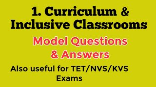 Nishtha Module 1 Answers Curriculum amp Inclusive Classrooms Nishtha Quiz Answers [upl. by Audley]