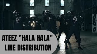 ATEEZ quotHALA HALAquot  LINE DISTRIBUTION [upl. by Libbi]