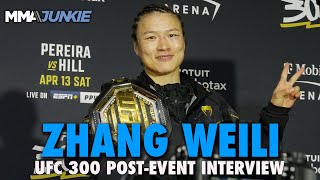 Zhang Weili Thinks Yan Xiaonan Was Unconscious From Choke Praises Toughness  UFC 300 [upl. by Torre]