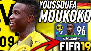 YOUSSOUFA MOUKOKO IN FIFA 19 CAREER MODE FIFA 19 Growth Test [upl. by Orpha387]