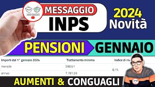 MESSAGGIO INPS 📑 PENSIONI GENNAIO 2024 ➜ RIVALUTAZIONE AUMENTI ma CONGUAGLIO IRPEF TAGLIA IL NETTO [upl. by Naryt]