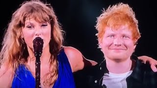 Taylor Swift and Ed Sheeran SURPRISED The Eras Tour on stage [upl. by Zillah]