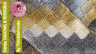 MY NEW C2C ENTRELAC Both Diagonal amp Reversible Crochet  How To Tutorial [upl. by Pohsib]