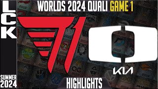 T1 vs DK Highlights Game 1  LCK Worlds 2024 Qualifier  T1 vs Damwon KIA G1 [upl. by Clements85]