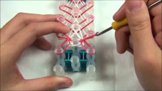 Valentines Heart Rainbow Loom Bracelet Tutorial [upl. by Ardeha31]