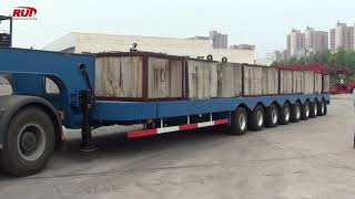 Extendable Trailer100 Ton 8 Axles Lowboy Gooseneck Trailer for Sale [upl. by Orlosky]