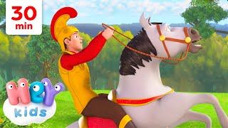 My Horsey Song and more Animal Songs for Kids  🐴  HeyKids Nursery Rhymes [upl. by Yror]