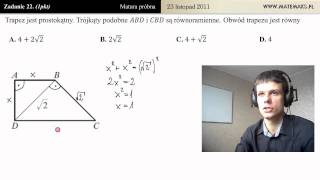 Zadanie 22  Matura próbna 23 listopad 2011 [upl. by Jorry122]