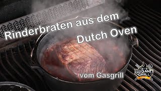 Rinderbraten aus dem Dutch Oven vom Gasgrill [upl. by Studdard179]