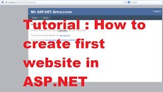 Tutorial  How to create first website in ASPNET [upl. by Rodrick]