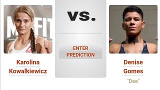 Karolina Kowalkiewicz VS Denise Gomes  UFC Fight Night Preview amp Picks  Pinoy Silent Picks [upl. by Skricki]