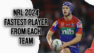 NRL 2024  THE FASTEST PLAYER FROM EACH TEAM ᴴᴰ [upl. by Aenit956]