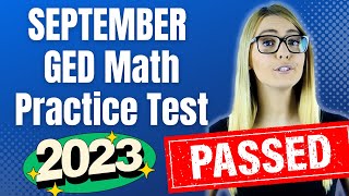 GED Math 2023  SEPTEMBER PRACTICE TEST [upl. by Eimma418]