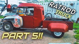 125cc RAT ROD GO KART TRUCK BUILD PT 5 [upl. by Tniassuot]