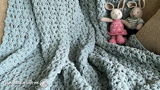 Crochet This Chunky Blanket in ONE DAY 🧶 Beginner Friendly Pattern 🤩 [upl. by Ielirol560]