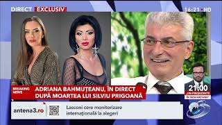 Prima reacție a Adrianei Bahmuțeanu după moartea lui Silviu Prigoană [upl. by Assina]