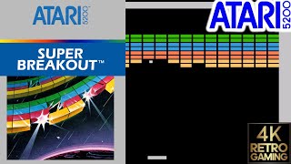 Super Breakout Atari 5200 4k Gameplay [upl. by Ardith]