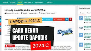 Cara Sukses Update Dapodik 2024C  Semester Genap [upl. by Llertac]