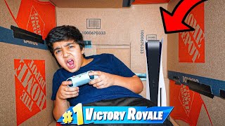 Mailing My Little Brother In A Box While Playing FORTNITE On The PS5 MAIL MYSELF CHALLENGE [upl. by Cia]