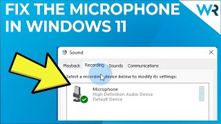 FIX Microphone not working in Windows 11 [upl. by Delorenzo]