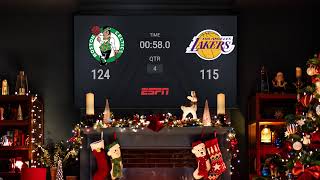 Boston Celtics  Los Angeles Lakers NBAXmas on ESPN live scoreboard [upl. by Rehpotsirc]