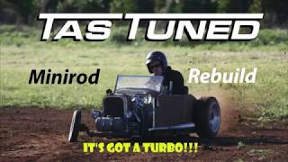 IT RUNS we TURBOD the minirod CX500 go kart [upl. by Nandor]