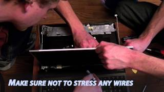 Laptop screen replacement  How to replace laptop screen Acer Aspire 5750 [upl. by Dnomra81]