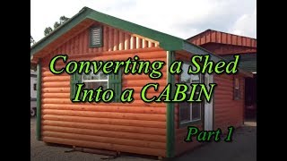 How to Convert a Shed into an Off Grid Cabin [upl. by Gavrilla]