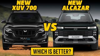 Alcazar 2024 vs xuv 700 2024  New alcazar facelift vs xuv 700 comparison  Which is better [upl. by Esilehs]