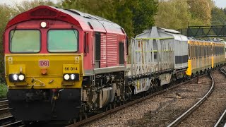 66014 Dragging Tyne amp Wear Metro Class 555s  555027  555028 Pass Paddock Wood For Wembley [upl. by Krause]