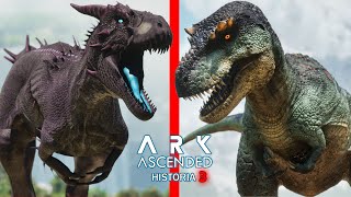 EL DINOSAURIO DE LA OSCURIDAD NYCTATYRANNUS Y TIRANOSAURUS REX EVOLUCIONADO ARK Ascended Historia [upl. by Neils]