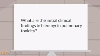 What are findings of bleomycin pulmonary toxicity [upl. by Enalda]