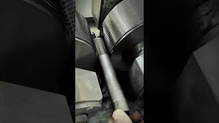 Making a threaded rod on an iron bar satisfying shorts [upl. by Ggerk]