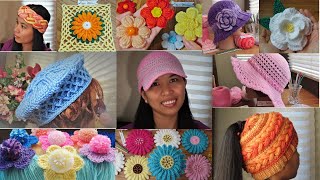 2019 Crocheted Hats amp Headband  Flowers amp Ideas  Lyza Walters [upl. by Naek]