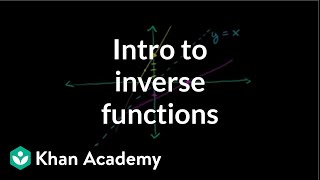 Introduction to function inverses  Functions and their graphs  Algebra II  Khan Academy [upl. by Atlee338]