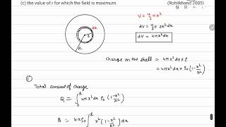 Example 47 Spherically symmetric charge distribution of radius R characterized by [upl. by Zullo]