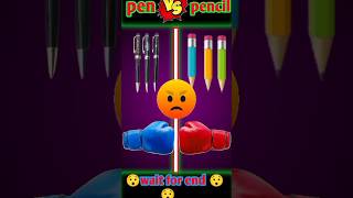 Pen VS Pencil  shorts pen versus pencil trending shots [upl. by Seraphim722]