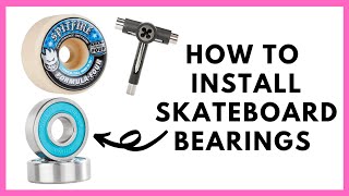 HOW TO REMOVE AND INSTALL SKATEBOARD BEARINGS [upl. by Northway99]