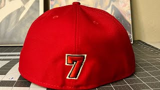 Ricoma EM 1010 Tutorial  Back of a New Era Fitted Cap on Standard Hat Hoop [upl. by Derrik]