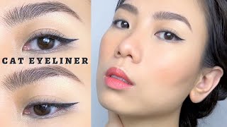 How To CAT EYELINER for Hooded Eyes Beginners Friendly [upl. by Toth]