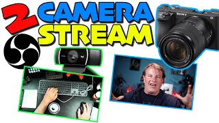 Live Streaming With 2 Cameras in OBS [upl. by Ahsam]