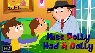 Miss Polly Had A Dolly  Nursery Rhyme With Lyrics  Kids Songs [upl. by Boehike411]