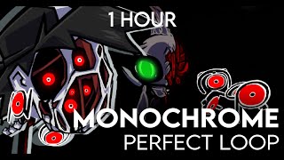 Monochrome V2 1 HOUR Perfect Loop  FNF Hypnos Lullaby  Friday Night Funkin [upl. by Berkly413]