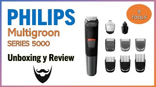 La mejor Afeitadora Philips Multigroom Series 5000  9 En 1  Unboxing amp Review [upl. by Camellia]