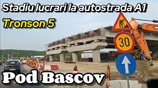 Lucrări tronsonul 5 PiteștiCurtea de ArgeșAutostrada A1 BucureștiNădlac16 Aprilie 2024 [upl. by Yrehcaz]